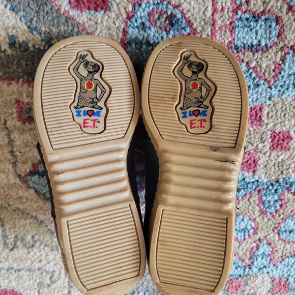 RARE VINTAGE 80s E.T. BUSTER BROWN SHOES NAVY BLUE AND BURGUNDY - Picture 4 of 7